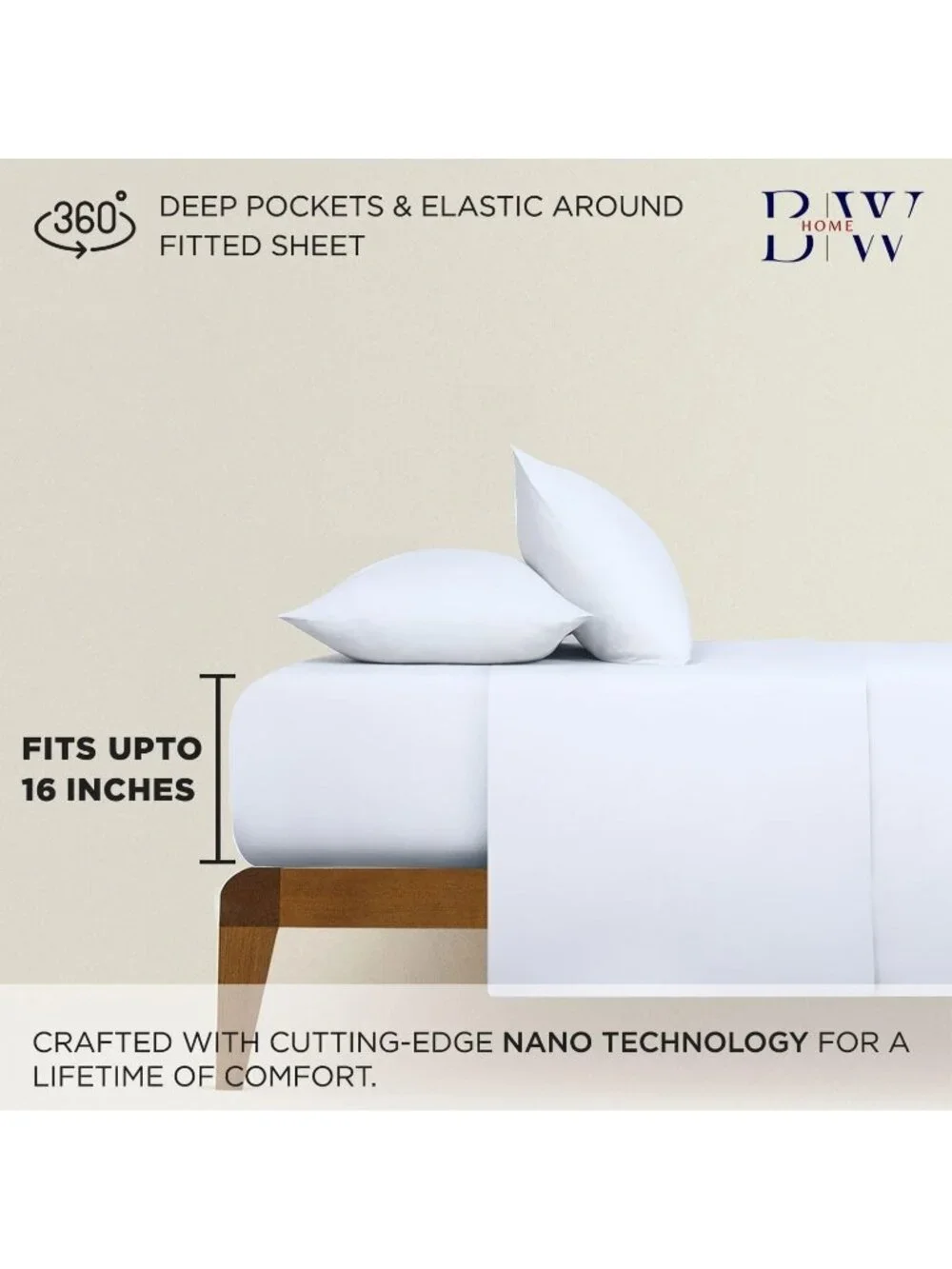Briarwoodhome 100% Cotton Flannel Queen Sheet Set White with Nano Tech White...